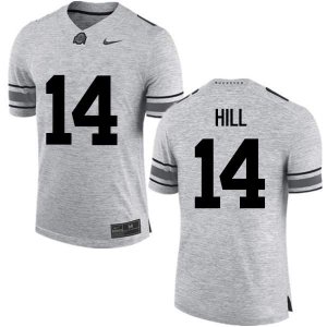 NCAA Ohio State Buckeyes Men's #14 KJ Hill Gray Nike Football College Jersey QWN3545UH
